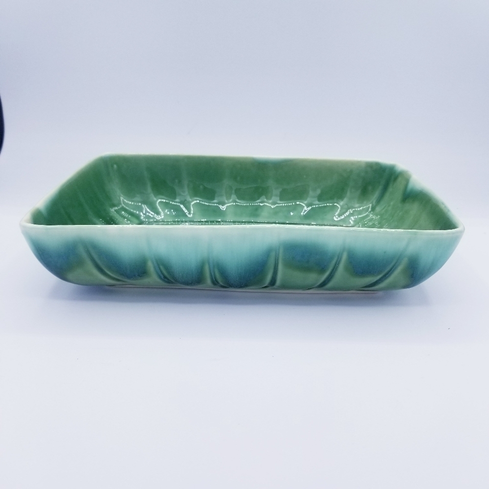 Vintage Marietta Modern M-5 Green Rectangular Planter Tray